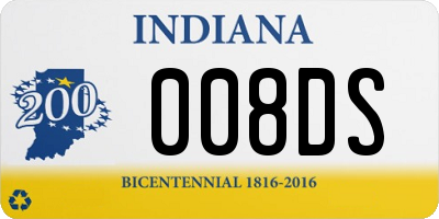 IN license plate 008DS