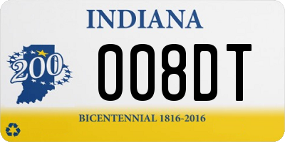 IN license plate 008DT