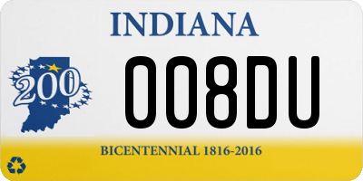 IN license plate 008DU