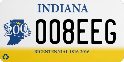 IN license plate 008EEG