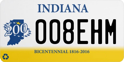 IN license plate 008EHM