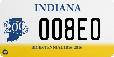 IN license plate 008EO