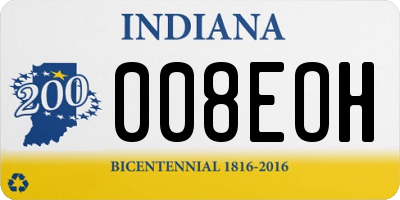 IN license plate 008EOH