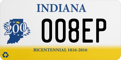 IN license plate 008EP