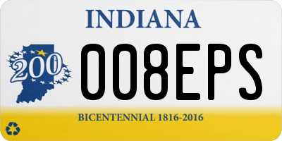 IN license plate 008EPS