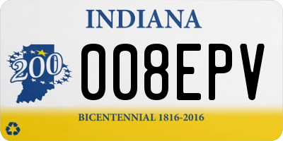 IN license plate 008EPV