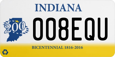 IN license plate 008EQU