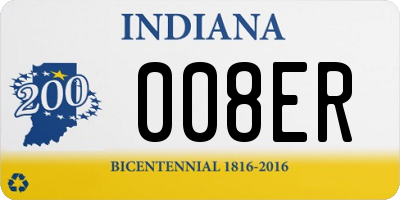 IN license plate 008ER