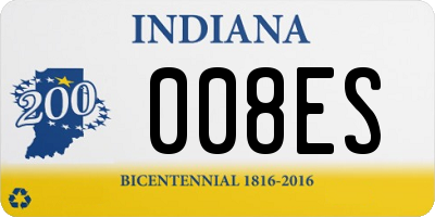 IN license plate 008ES