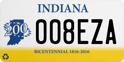 IN license plate 008EZA