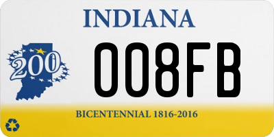 IN license plate 008FB