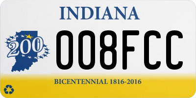 IN license plate 008FCC