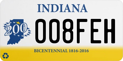 IN license plate 008FEH