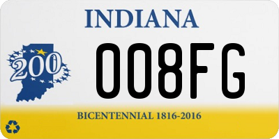 IN license plate 008FG