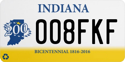 IN license plate 008FKF