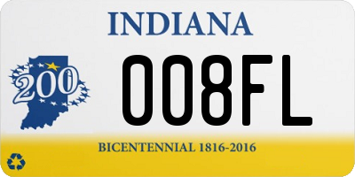 IN license plate 008FL