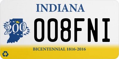 IN license plate 008FNI