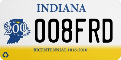 IN license plate 008FRD