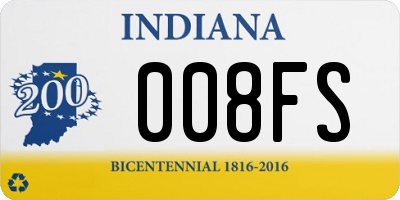 IN license plate 008FS