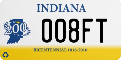 IN license plate 008FT