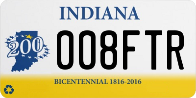 IN license plate 008FTR