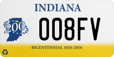 IN license plate 008FV