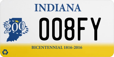 IN license plate 008FY