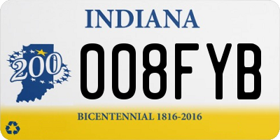 IN license plate 008FYB