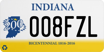 IN license plate 008FZL