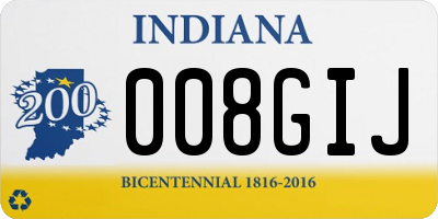 IN license plate 008GIJ