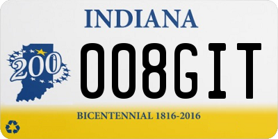 IN license plate 008GIT