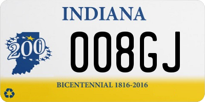 IN license plate 008GJ