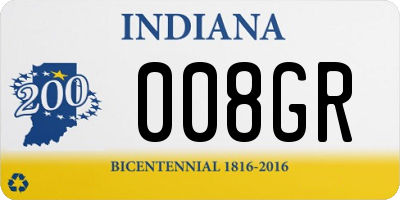 IN license plate 008GR