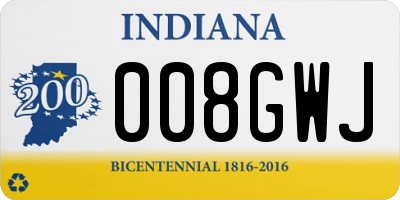 IN license plate 008GWJ