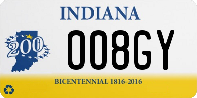 IN license plate 008GY