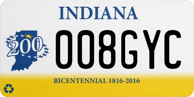 IN license plate 008GYC