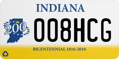 IN license plate 008HCG