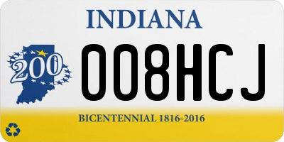 IN license plate 008HCJ
