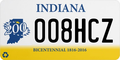 IN license plate 008HCZ
