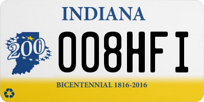 IN license plate 008HFI