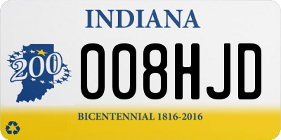 IN license plate 008HJD