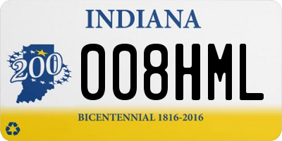 IN license plate 008HML