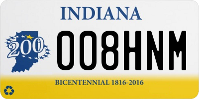 IN license plate 008HNM