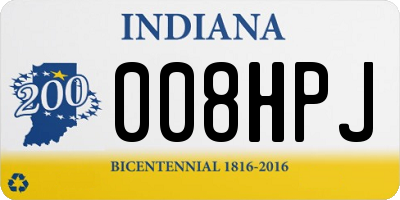 IN license plate 008HPJ