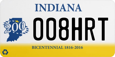 IN license plate 008HRT