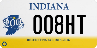 IN license plate 008HT