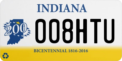 IN license plate 008HTU