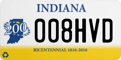 IN license plate 008HVD