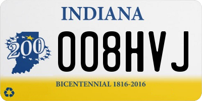 IN license plate 008HVJ