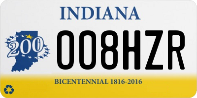 IN license plate 008HZR